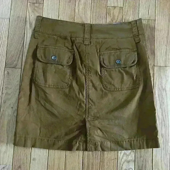 Athleta Women's Mini Skirt Size 2 Beige Short Casual with Pockets and Button - Picture 6 of 6